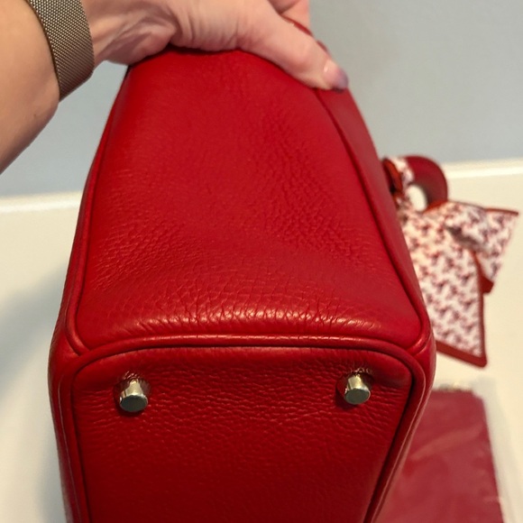 Stunning Red Dior Medium Satchel with CLUTCH AND Crossbody Strap EUC! 🤩🤩🤩 - Picture 11 of 16